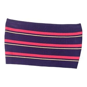 KENDALL & KYLIE Elastic Striped Crop/Tube Top Ladies Size M